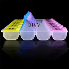 My House 12*21.5cm Plastic 28 Slots Adjustable Jewelry Storage Box Case Craft Organizer Beads,jul 21