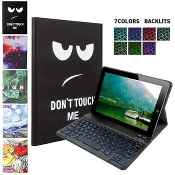 

Backlight Bluetooth Wireless Keyboard Case for iPad 9.7 2017 2018 iPad Air 2 Air 1 Pro 9.7 inch Printed Leather Stand Cover Case
