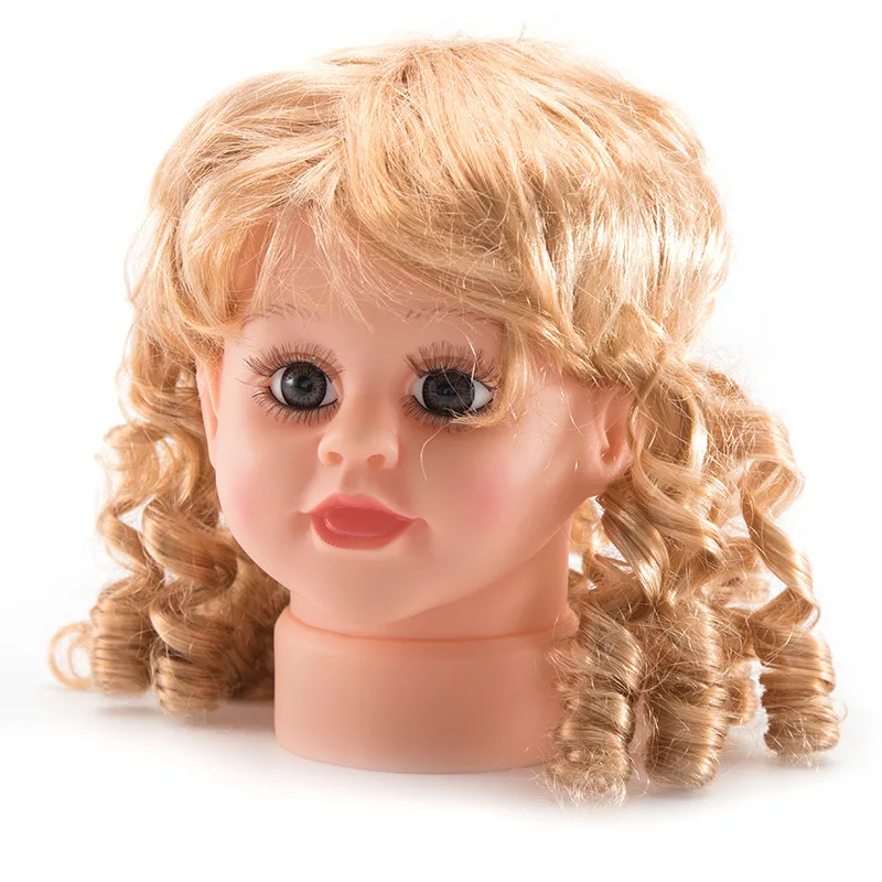 Free Shipping!!! New Style Fashion Baby Girls Mannequin Head Plastic Head Display Wig Hat Display Manikin  (2)