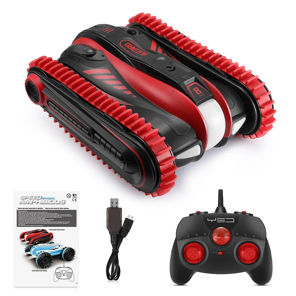 

2.4GHz 6-Channel RC Tank Amphibious Car 360-Degree Rotation Anti-Impact And Anti-Collision Vehicle RC Racing Climbing Car Model
