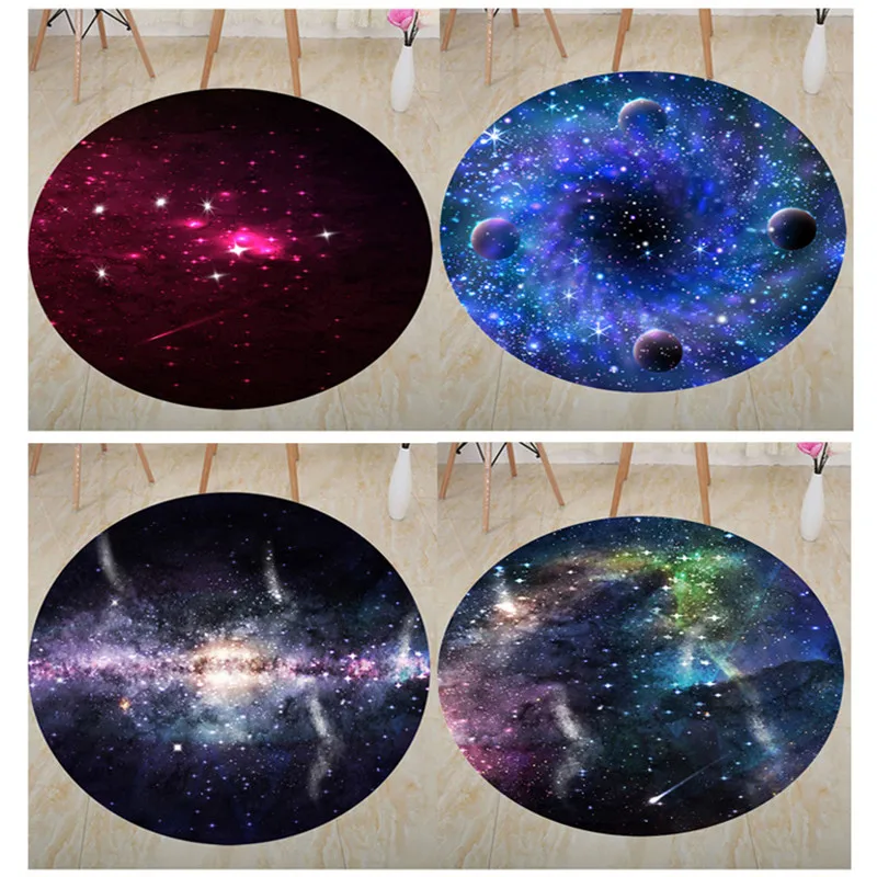 

Trend Nordic style Round carpets for living room bedroom Area Rugs fashion Planet earth moon 3D printed rugs and carpet for home