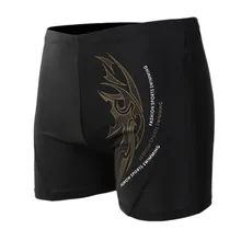 Летние эластичные мужские плавки, пляжные однотонные купальные костюмы, купальные шорты для плавания, штаны с высокой талией, Maillot De Bain