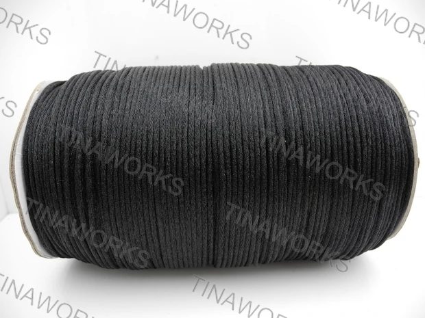 

FREE SHIPPING 300meters/327Yards Black Rattail Satin Cord/Thread Chinese knot/Nylon beading cord
