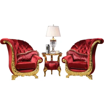 

European Classical Sofa Chair for Living Room Stool Chair Wooden Stool