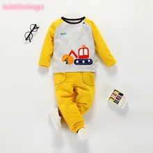Children’s clothing autumn section 17 new baby suit set cotton cartoon children’s long-sleeved