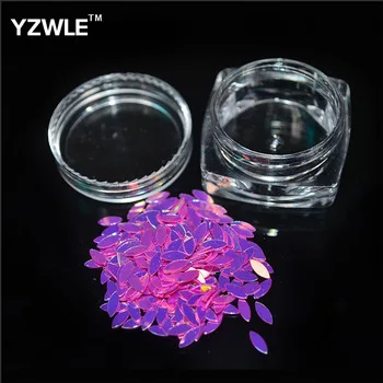 WUF 1 Bottle 3*5mm Oval Fashion Nail Glitter Sequin Nail Art Paillettes 3D Decorations Tips #PZ-13