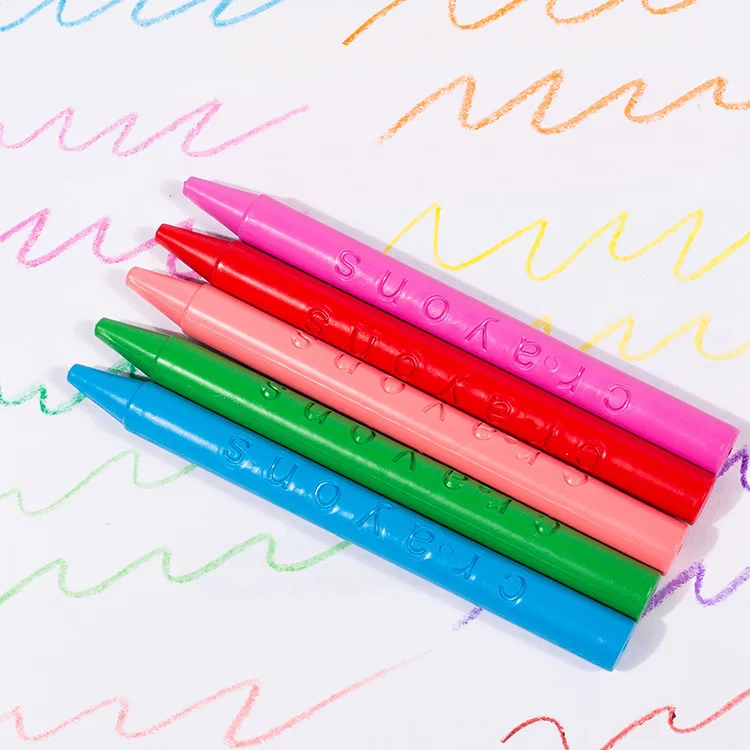 

6Colors Non-toxic Crayon edible baby finger drawing Supplies kindergarten Easy to erase educational kid drawing pincel pintura