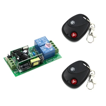 

Wireless Remote Control Switch AC 250V 220V 110V 85V 2CH Relay Receiver Module and 2pcs RF Remote Controls Transmitter New