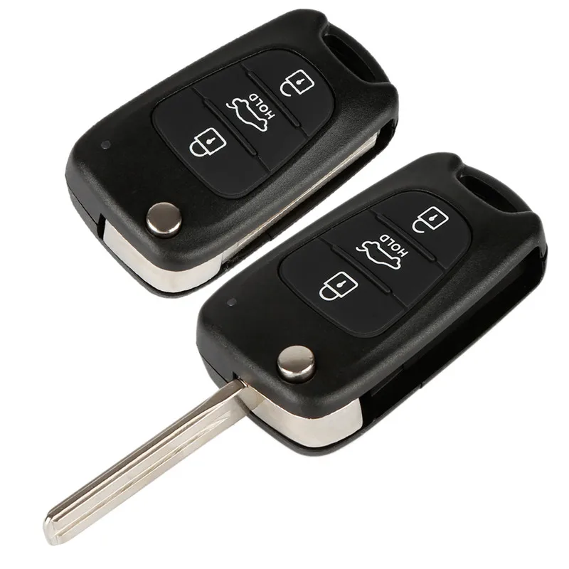 

3 Buttons Car Key Flip Cover Auto Remote Control Keyless Entry Fob Shell for KIA Rondo Sportage Soul Rio S161C Car Accessories