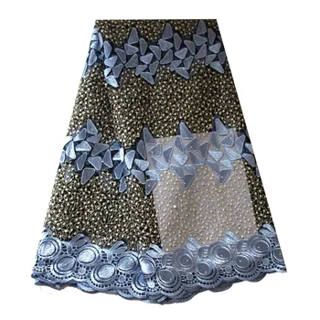 

Ourwin African Lace Fabric 2019 High Quality Lace Swiss Powder Blue Tulle Net Africa Lace Fabric for Nigerian Women Dress