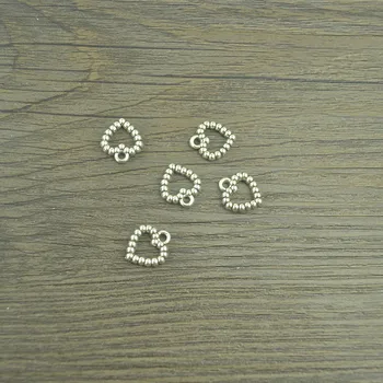 

35 pcs vintage Tibetan Silver Plated heart Charms metal Pendants for Jewelry Making DIY Handmade Craft 14*12 mm 4120C