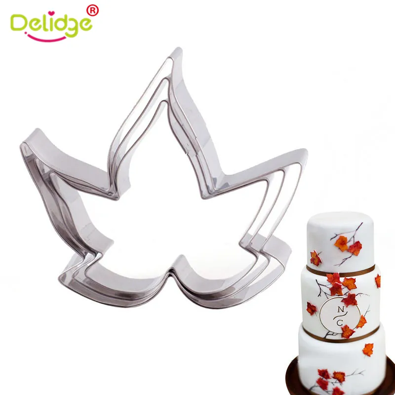 Buy Delidge 3 pcs/set Autumn Maple Leaf Cutters Set