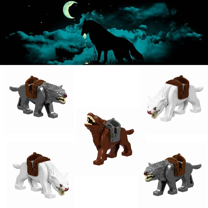 

Hobbit Series Lockings Figures Wolf Mount Bricks Locking Lord of the Rings Building Blocks Toys for Children With Legoings