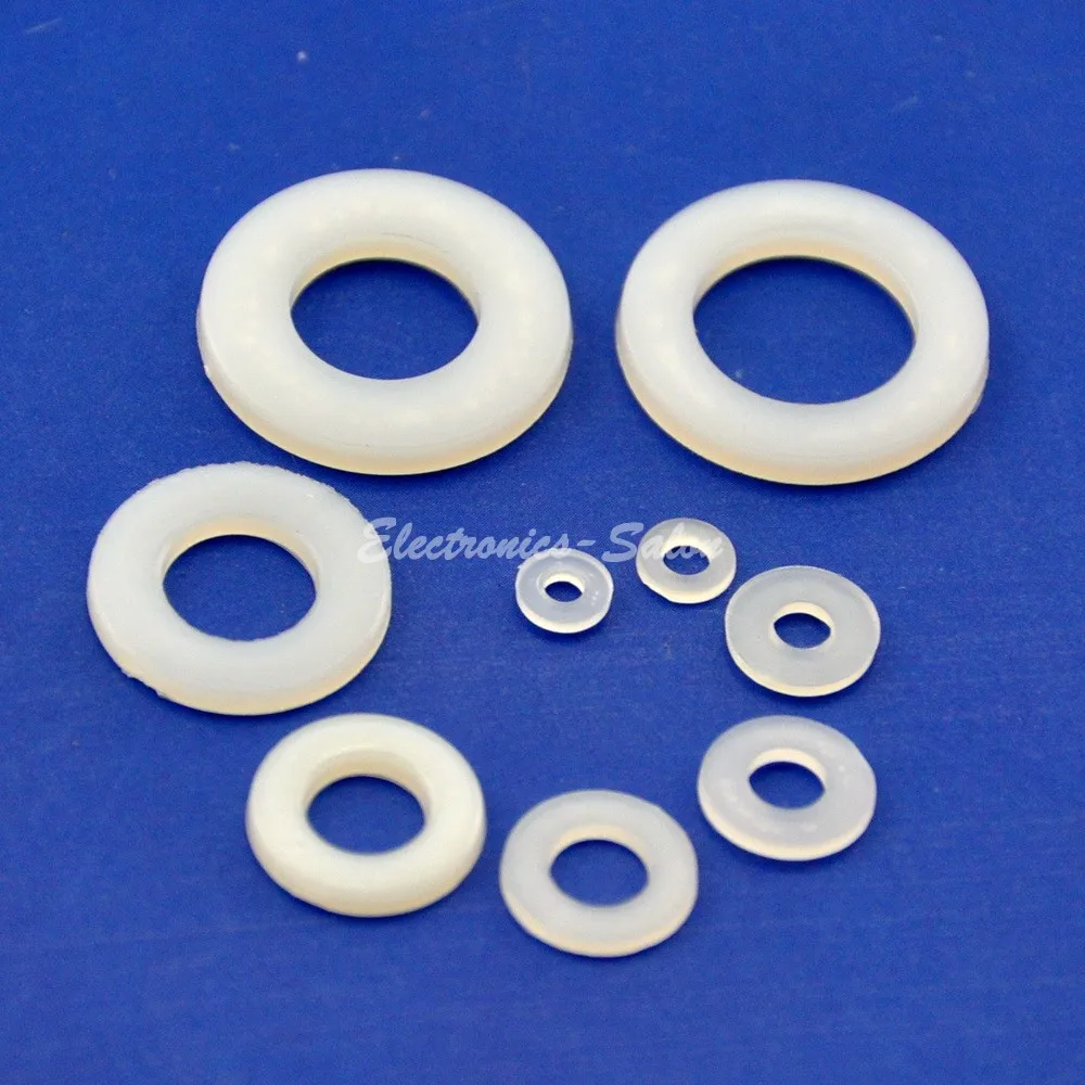 ( 1000 pcs/lot ) Nylon Flat Washer, for M2 M2.5 M3 M4 M5 M6 M8 M10 M12