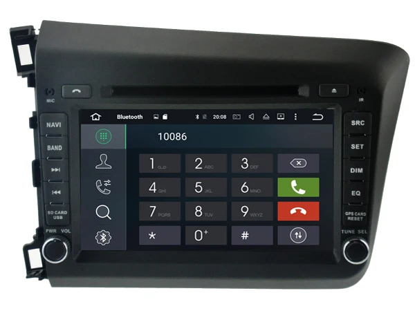Sale Ips screen Android 8.0 Car Dvd Navi Player FOR HONDA CIVIC 2012 gps suto stereo audio multimedia 3