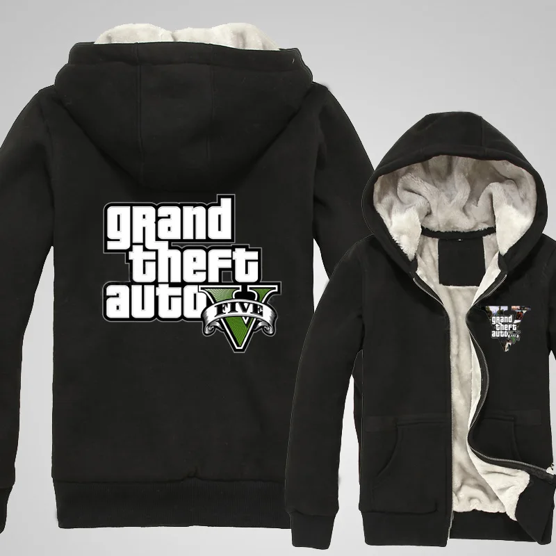 Buy Game Grand Theft Auto V GTA5 Logo Hoodies Zip Up