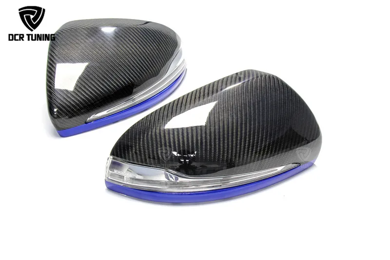 Mercedes W205 W222 W213 X205 Benz C S GLC E Class Carbon Fiber Mirror LHD Only 11 Replacement Style AMG (4)