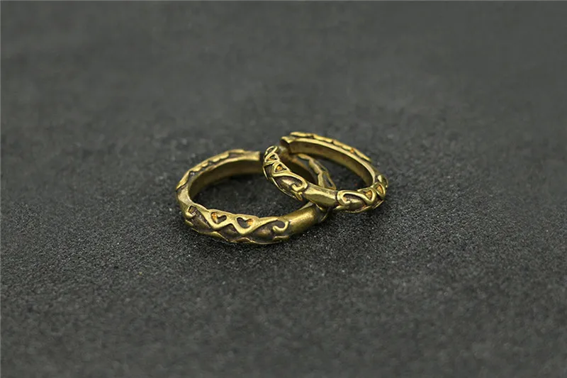 Brass Vintage  Pattern Key Rings (11)