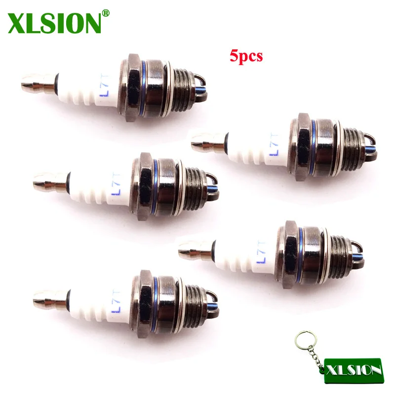

XLSION High Performance 3 Electrode 3 Pole Ignition Spark Plug L7T For 2 stroke Mini Moto ATV Dirt Pocket Bike Moped Scooter