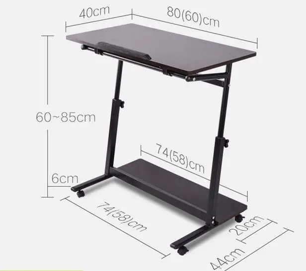 80*40 см ленивый мобильный ноутбук Таблица портативный ноутбук компьютерный стол прикроватной тумбочке