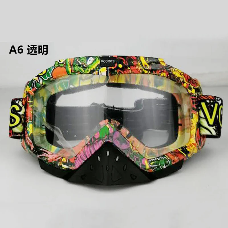 Vcoros Gafas moto rcycle очки шлем очки мото шлемы очки маска для мотокросса лыжные ветрозащитные очки - Цвет: 1