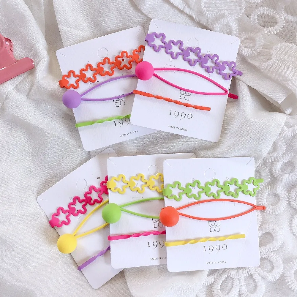 

Korea Colorful Hair Accessories Geometric Hair Clips For Girls Crystal Hairgirps Doll Flower Hairpins Barrette