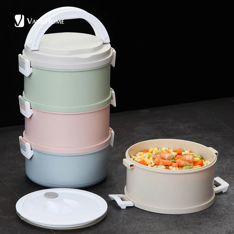 

VandHome Microwave Lunch Box For Kids Japanese Plastic Children Bento Box Portable Leak-Proof Bento Lunch Box Food Container