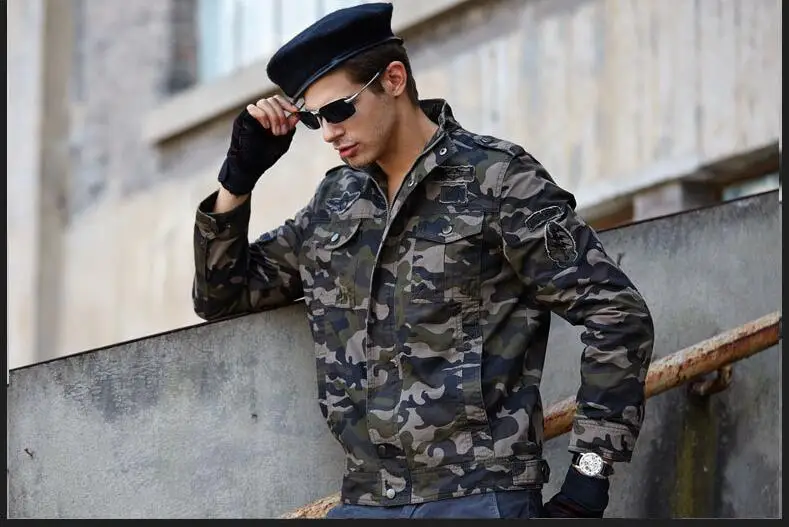 Классический тренд Camouflage Military Jacket Для мужчин пальто осень-зима Теплые Топы мужской ветрозащитный армия вентилятор хлопковые Пиджаки