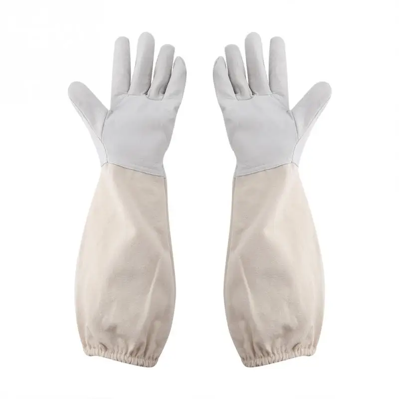 

1 Pair Synthetic Leather Protective Beekeeping Gloves Canvas Sleeve Apiculture Beekeeper Anti Bee Gloves Beekeeping Tools 3 Size