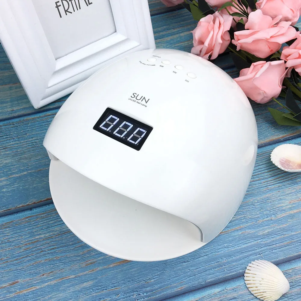 

48W Nail Dryer SUN Light Dual UV LED Nail Lamp Gel Polish Curing Light with Bottom 10s/30s/60s/99s Timer LCD Display Lamp