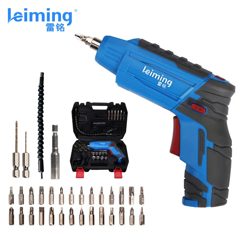 Mini Electric Screwdriver Rechargeable Machine 4.2v Lithium Battery Of Small Household Drill