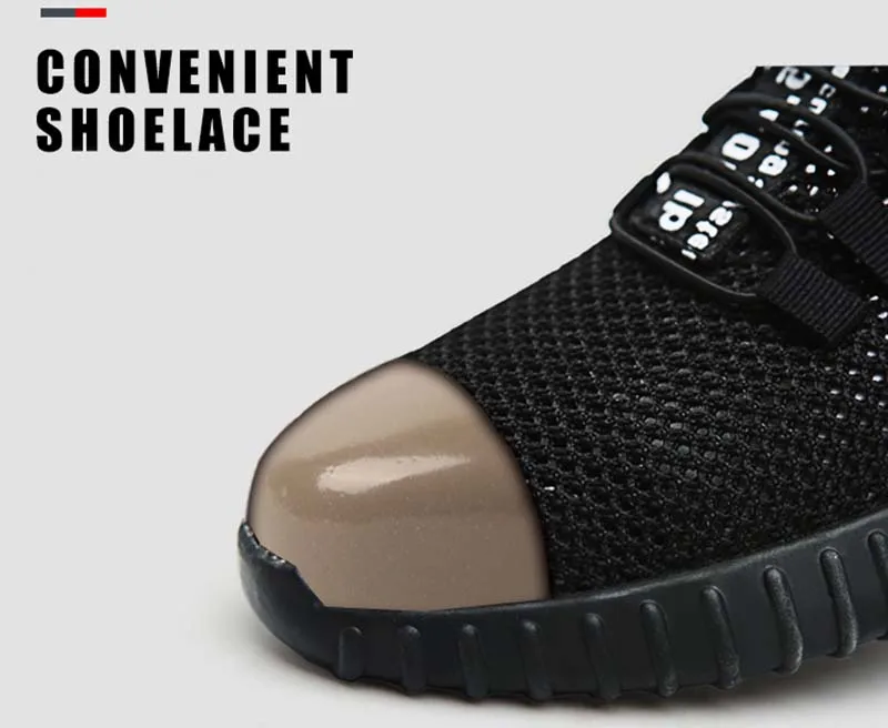 Loecktty дышащая защитная обувь для мужчин; легкие летние прочные пирсинг рабочие сандалии одинарный, сетчатый кроссовки; большие размеры 35-45