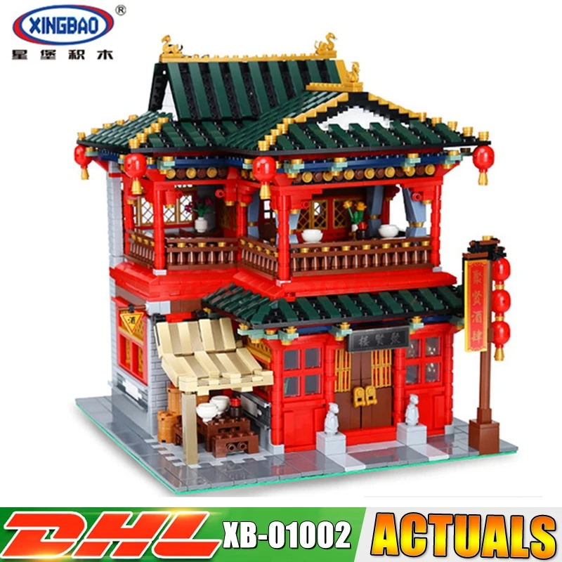 

Xingbao 01002 3267Pcs MOC Creative Series The Beautiful Tavern Set Children Education Building Blocks Bricks Boy Toys Model Gift