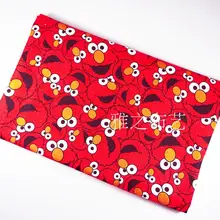 90*143 см мультфильм Улица Сезам Элмо полотно ткани Япония мультфильм earthmagic хлопчатобумажная ткань для ткани дети сумка DIY ручной работы