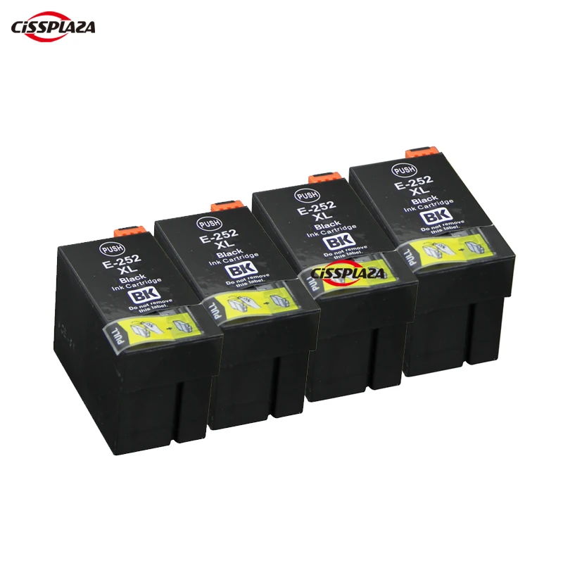 

CISSPLAZA 4x T2521 252XL Black Ink Cartridge compatible for epson WF-7620 WF-7610 WF-3640 WF-3620 WF-7710 WF-7720 WF-7725