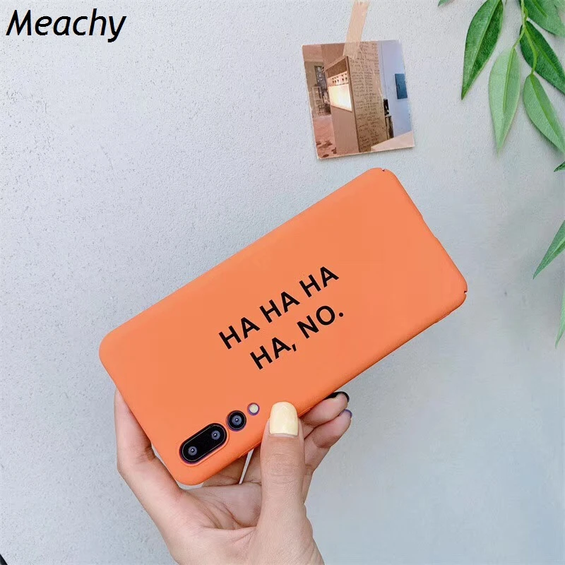 Чехол для телефона Meachy Orange Fun с надписью Huawei P20 Pro Lite Mate 9 10 20 Жесткий Honor V10 P10 чехол |