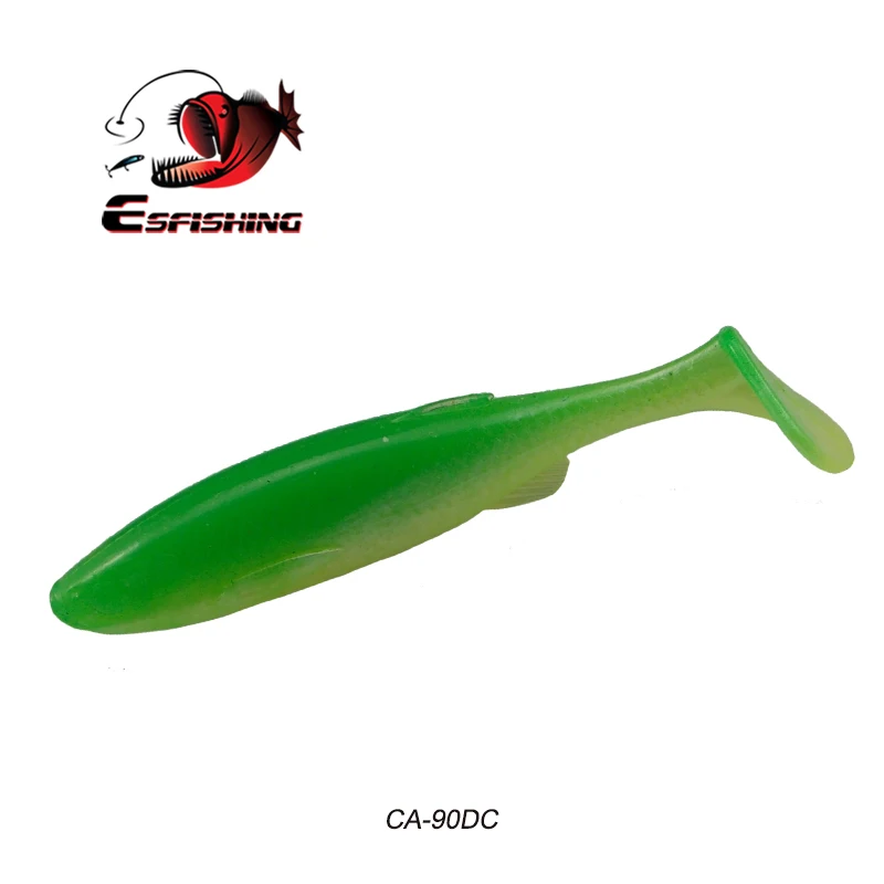 ESFISHING новая Мягкая приманка Shad Bleak Paddle Tail 125 мм 20 г 4 шт. искусственная приманка для ловли карпа T Tail Jigging Lure - Цвет: CA90DC