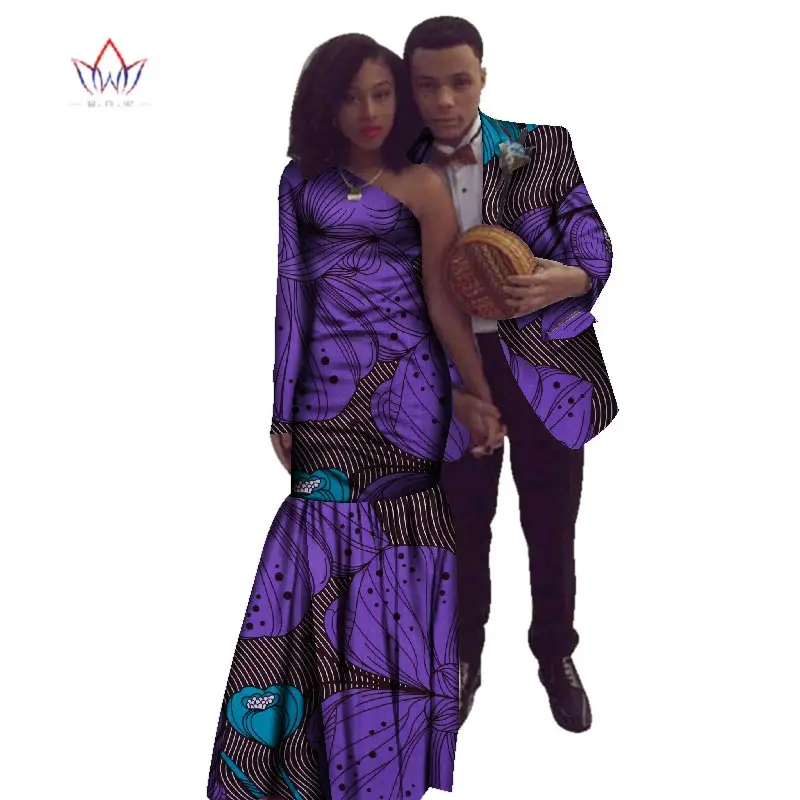 Год Африканский Дашики для wo для мужчин осеннее платье Базен Riche мужской вечерние костюм Русалка партии Vestidos плюс размеры хлопок 4xl BRW WYQ17 - Цвет: 14