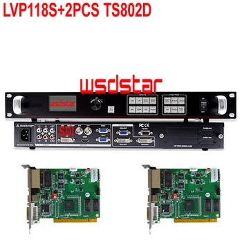 

WsdStar LVP118S+2PCS TS802D LED Video Processor Inputs: SDI/DVI/VGA/HDMI/CVBS 2304*1152 LED rental screen video processor
