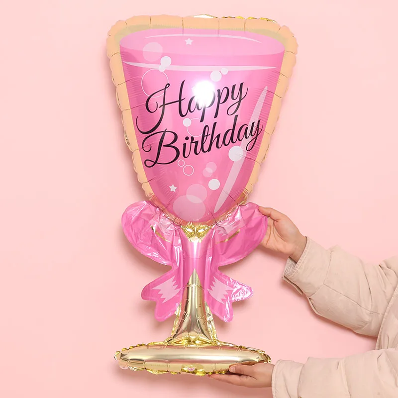 STARLZMU 1 шт. Свадебные украшения день рождения шары шарик для бутылки Корона воздушный шар из фольги 1 день рождения украшения для взрослых Globos - Цвет: 37inch Princess Cup