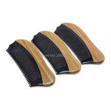 Подлинное качество производители гарантия зеленый сандаловое дерево бык рога деревянный гребень профессиональные расчески для волос 20 шт./партия