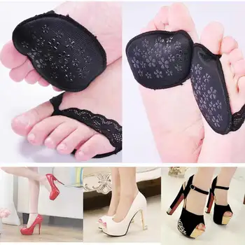 

1Pair=2Pcs Black Soft Comfortable Massager Forefoot Pad High Heel Slip Resistant Half Yard Pad Foot Care Massage Health Care