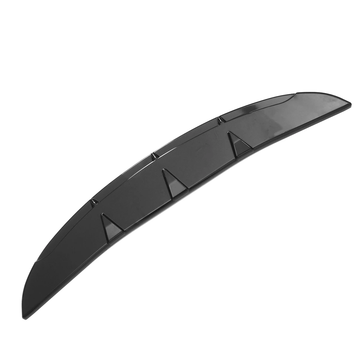 1xUniversal Car Front Bumper Lip  Spoiler Diffuser Fins Body Kit Car-styling For Benz For BMW For Civic Glossy Black/Carbon Look