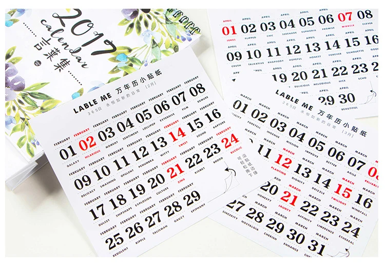 Calendar sticker 1