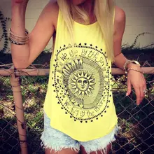 Eaby Amazon Summer Best Sellers Camisole The Sun What Disc Printing Vest Foreign Trade Sleeveless Woman 1036