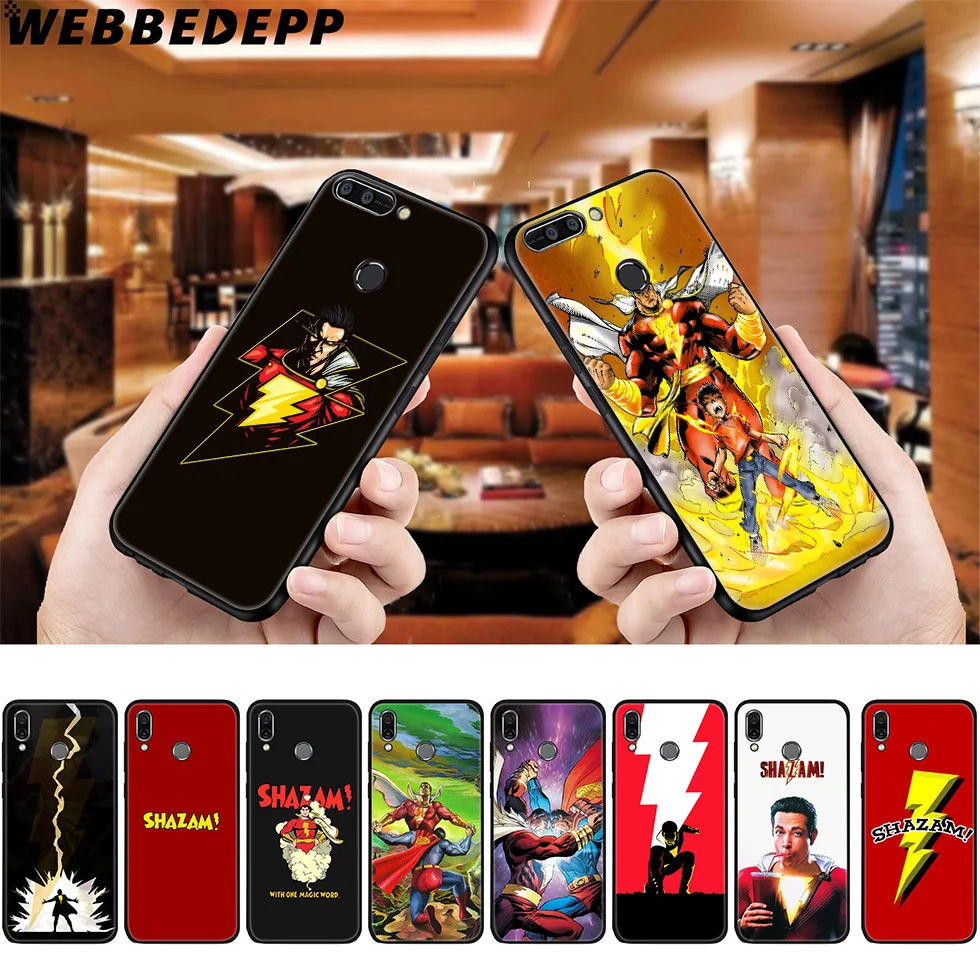 

WEBBEDEPP Shazam Superheroes Soft Case for Huawei P8 P9 P10 P20 P30 Lite Pro P Smart Z Plus 2019 Y6 Prime 2018 2017 Lite Mini
