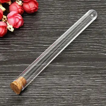 

ZUCZUG 10pcs/pack Lab Plastic Test Tube With Cork Stoppers 15x150mm Laboratory School Educational Supplies Top Quality