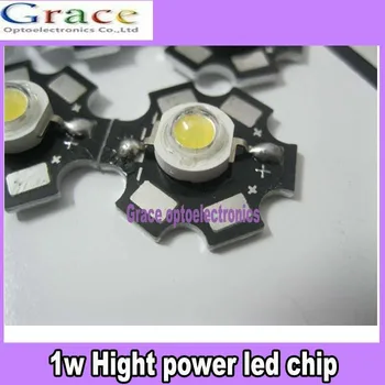 

50PCS 1W White High Power LED Light Emitter 6000-6500K with 20mm Star Heatsink