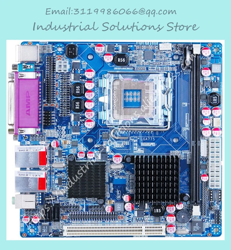 

G41 motherboard 10 serial 10com dual board lvds embedded mini-itx board 100% tested perfect quality