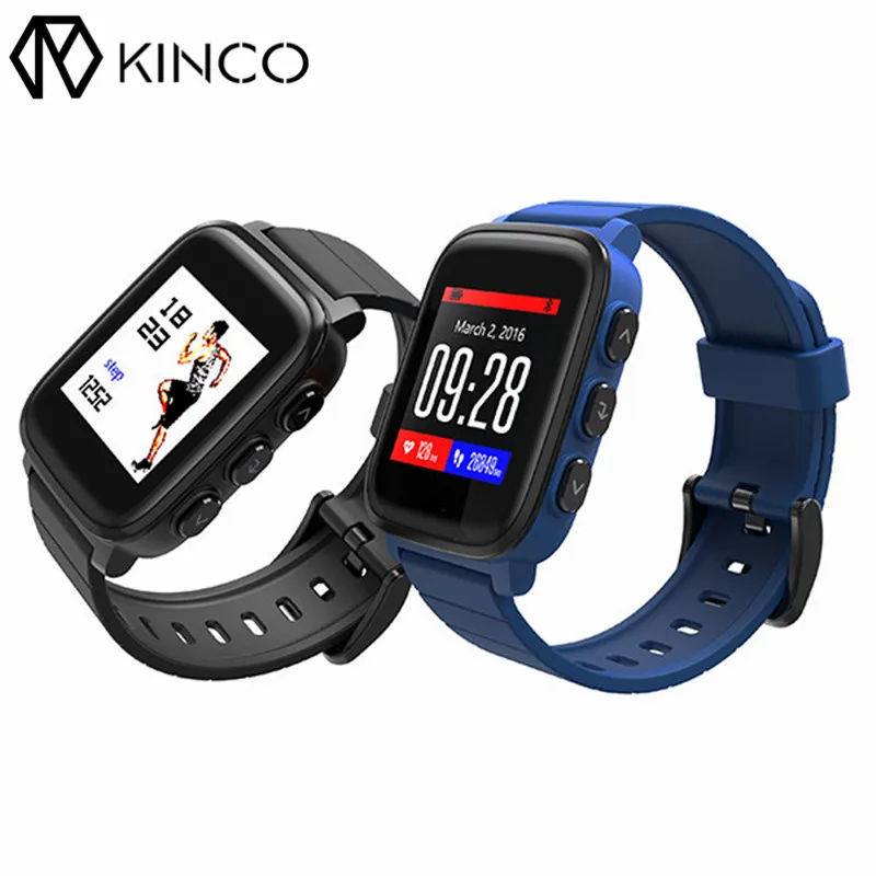 

KINCO Bluetooth Waterproof Color LCD Dynamic Heart Rate Monitor Bracelet Distance Calories Steps Smart Wristband for IOS/Android